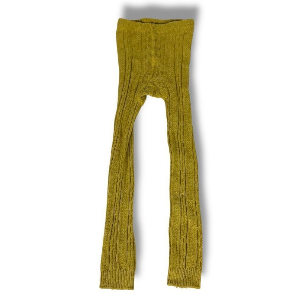 Mini Boden Girls Footless Tights size 5-6 Mustard